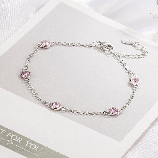 

ANENJERY красочный геометрический браслет-цепочка с кристаллами и цирконием женские простые милые ручные украшения