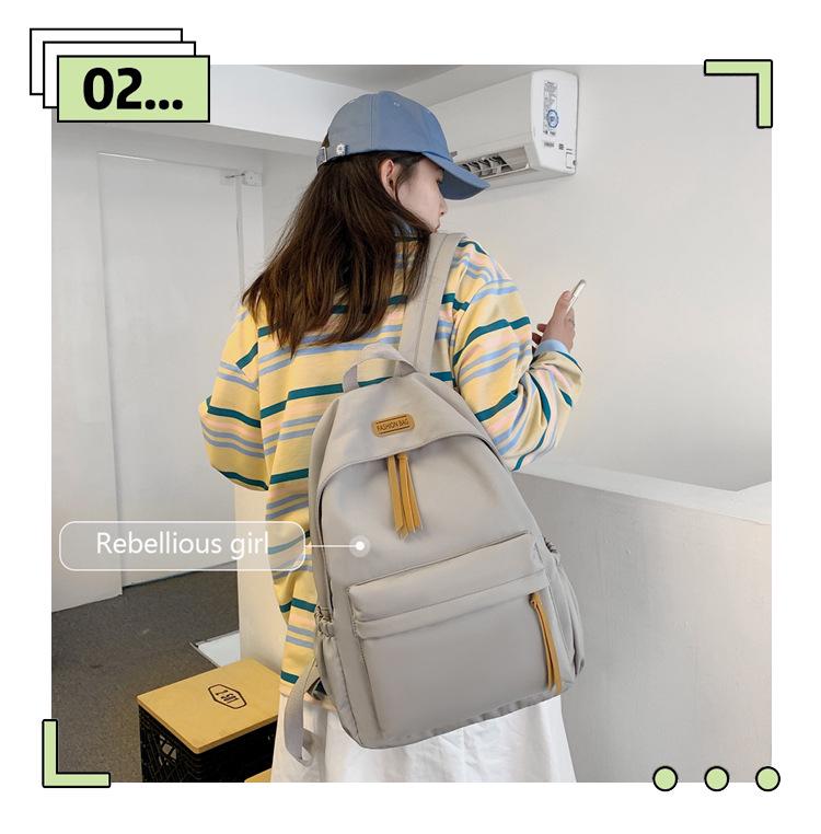 2023 Koreanischer Damen-Nylon-Rucksack - Modisch, Vielseitig, Literarischer College-Stil Schultasche