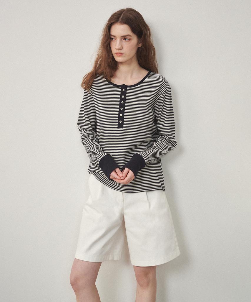 OSTKAKA Bermuda Cotton Pants Ivory