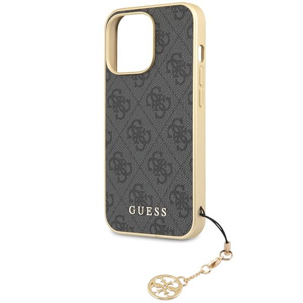 Funda para iPhone 14 Pro Guess Colección 4G Charms Gris