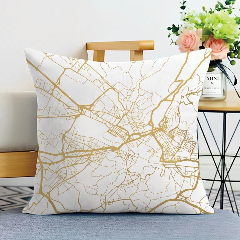 

Желтый геометрический принт Декоративная наволочка для спальни, гостиной, квадратная подушка, наволочка 40x40cm