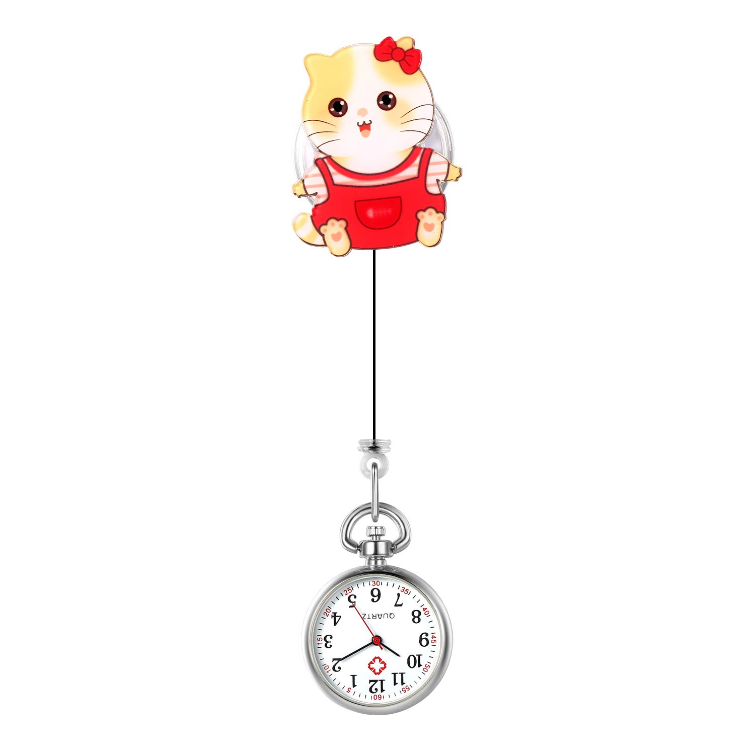 

Lancardo Cat Nurse Nurse Pocket Clip Easy to Nursery Stretchable Watch, Watch, Watch, Cute, Type, Unisex, Numbers, Read, Lady, Teacher,