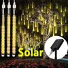 30/50cm Solar LED Meteor Shower Rain Lights Holiday String Lights Waterproof Garden Light Christmas Wedding Decoration