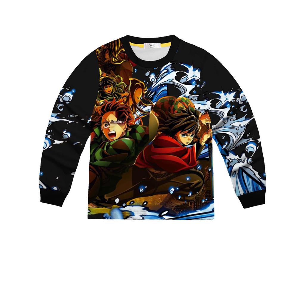 New Movie Comic Print Long Sleeve Pajama Set for Kids and Teens