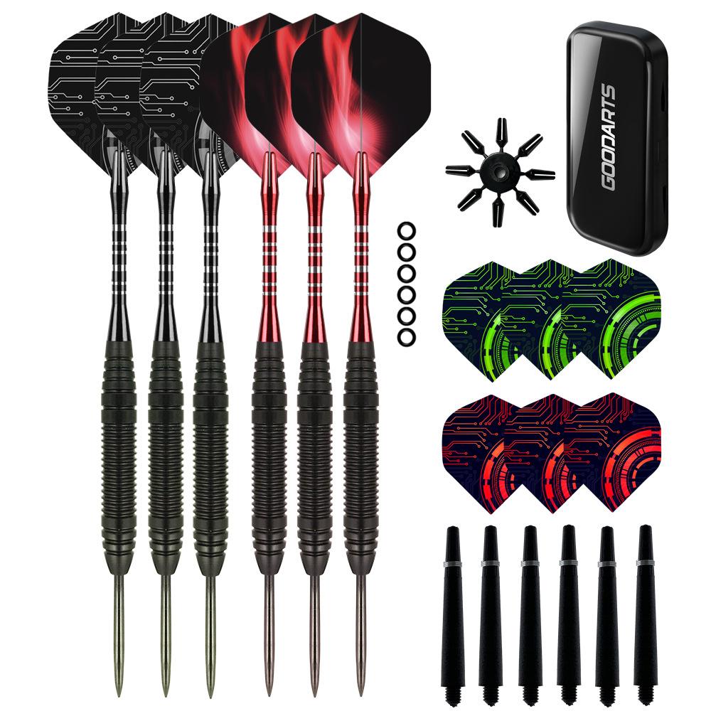 Darts Metal Tip Set 6 Aluminum Shaft Metal Dart Set Professional Darts Steel Tip Sets
