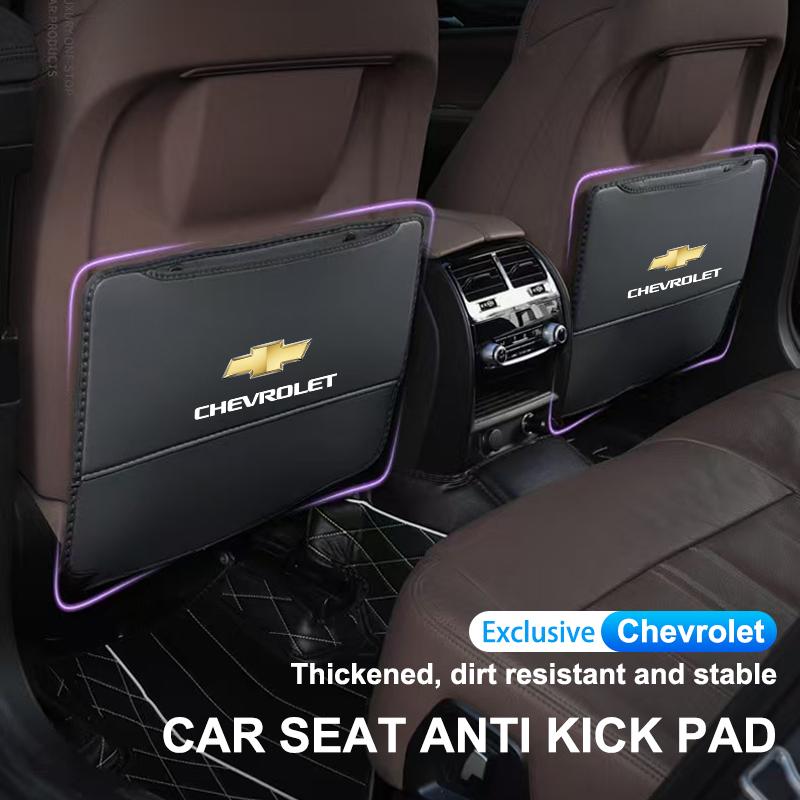 AABHK1 Auto Interiors For Chevrolet Spark Captiva Cruze Tracker Epica Car Seat Back Anti Kick Protectors Cover Mat Leather Seatback Pad