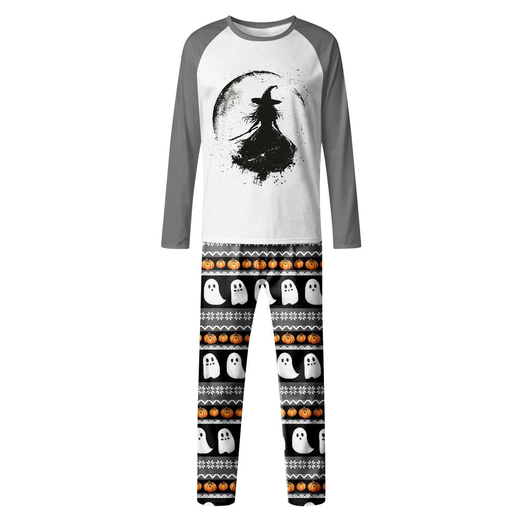 Halloween Tag Drucke Familie Passend Langarm Tops+Hosen Set Familie Passende Sets