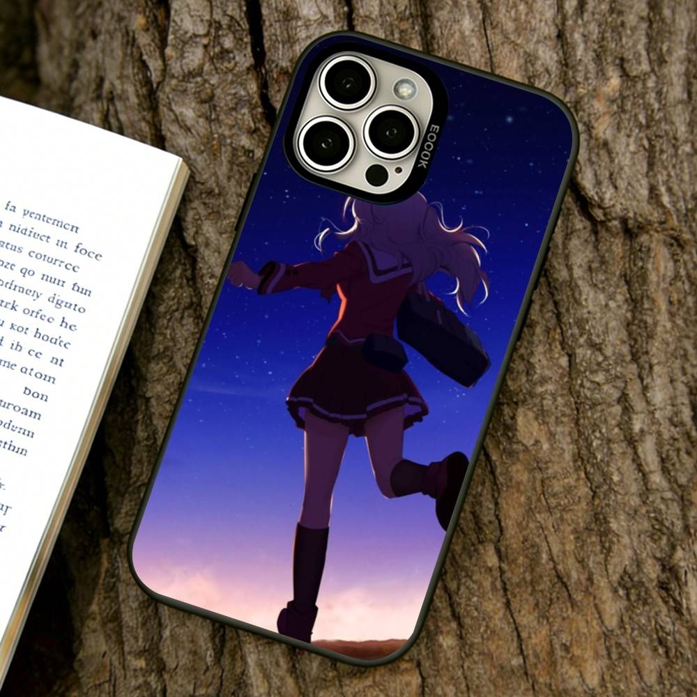 Angel Beats Phone Case For iPhone 17,16,15,14,13,12,11 Plus,Pro Max,XS,Colored Silver Plated Inside Cover