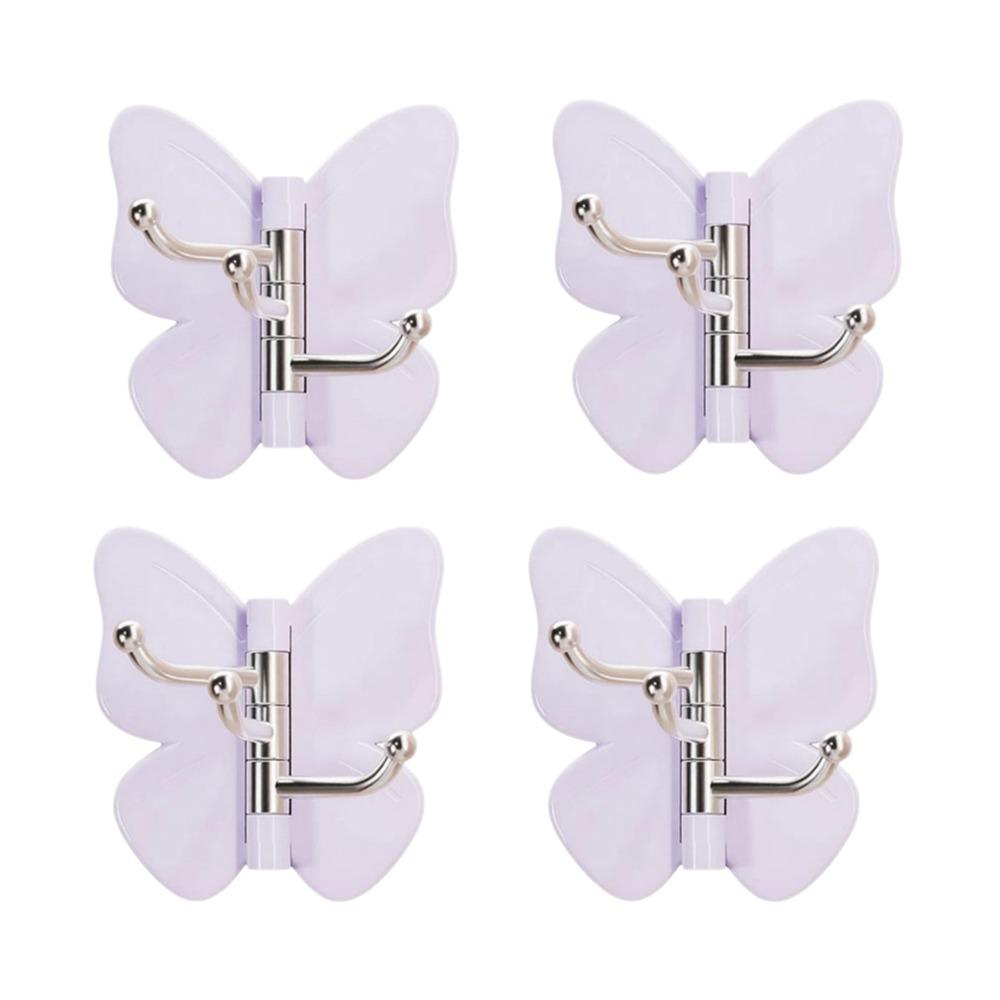 1/4PCS Plastic Butterfly Wall Hook Waterproof Adhesive Wall Hook  Kitchen Bathroom Storage