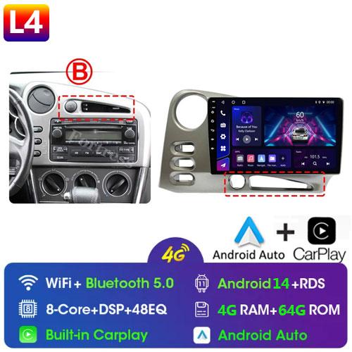 Dla PONTIAC Vibe 2003 - 2004 dla TOYOTA Matrix 2003 - 2008 System Android QLED IPS Ekran Dotykowy GPS Navi Radio Samochodowe Odtwarzacz Multimedialny