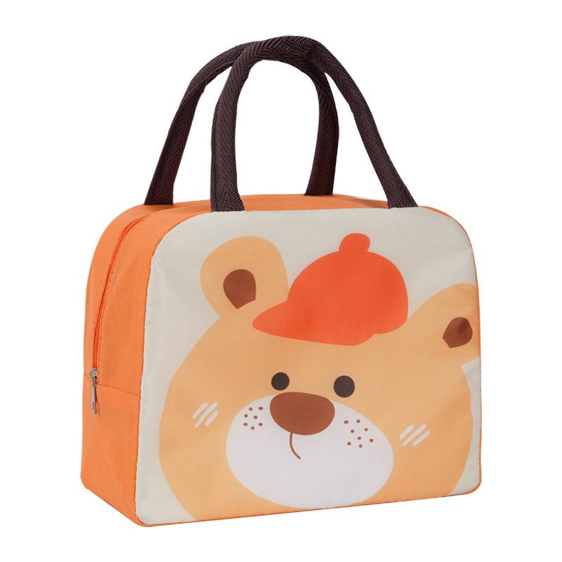 Cartoon Cute Lunch Bag For Children Aluminum Insulation Keep Temperature Lunch Box Hangbag Outdoor Picnic Food Storage Bags