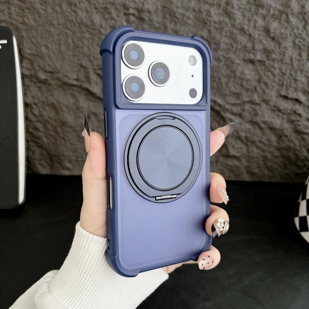 CD Pattern Rotating Bracket Magnetic Mobile Phone Case Is Suitable for Apple IP17promax Four Corners Anti-drop 16/15 Skin Feeling 14