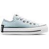 Converse Chuck Taylor All Star classic durable elevated low-top canvas shoes for women in cyan