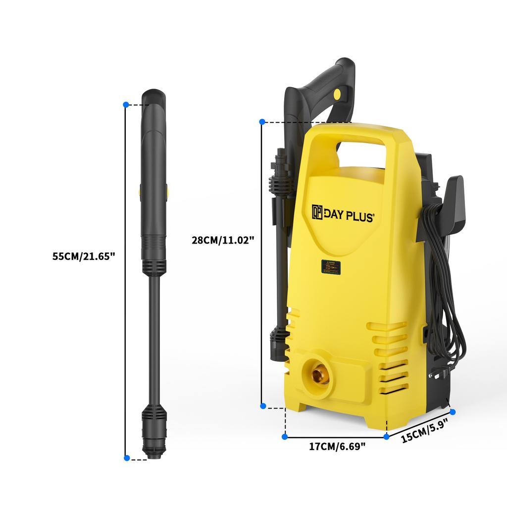 5000W Elektrický vysokotlaký čistič 350Bar/5000PSI Power Jet Wash Terasa Auto s průtokem 5 l/min Elektrický tlakový čistič