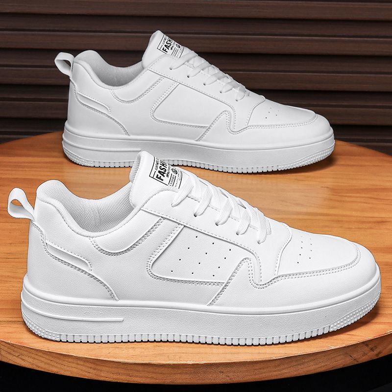 Men's Low-Top Running Shoes Spring 2026 Breathable Casual Sneakers Trendy White Shoes Comfortable Sporty Flat Footwear