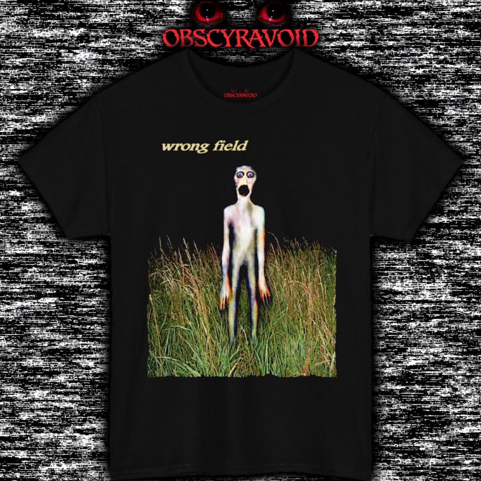 Wrong Field T-Shirt Analog Horror Creature Tee, Creepy Field Monster Shirt, Weirdcore L