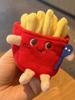 Creative Cute Food Plush Keychains Toast Burger French Fries Soft Toy Backpack Decorations for Students Couples Gift