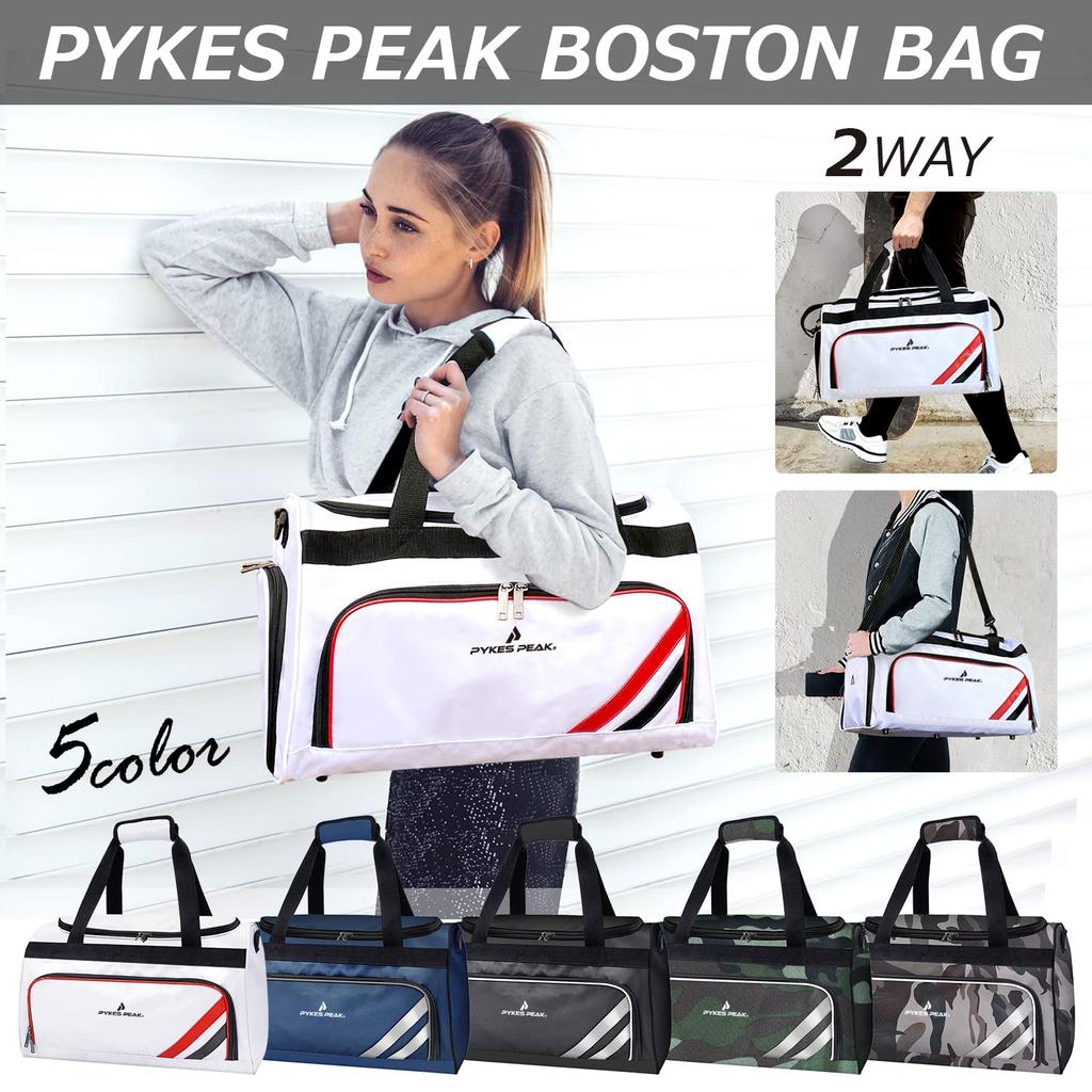 PYKES PEAK 30L Waterproof Boston Bag for and with Shoe for Men and Women Sports, Golf, Gym, Travel, Pocket,