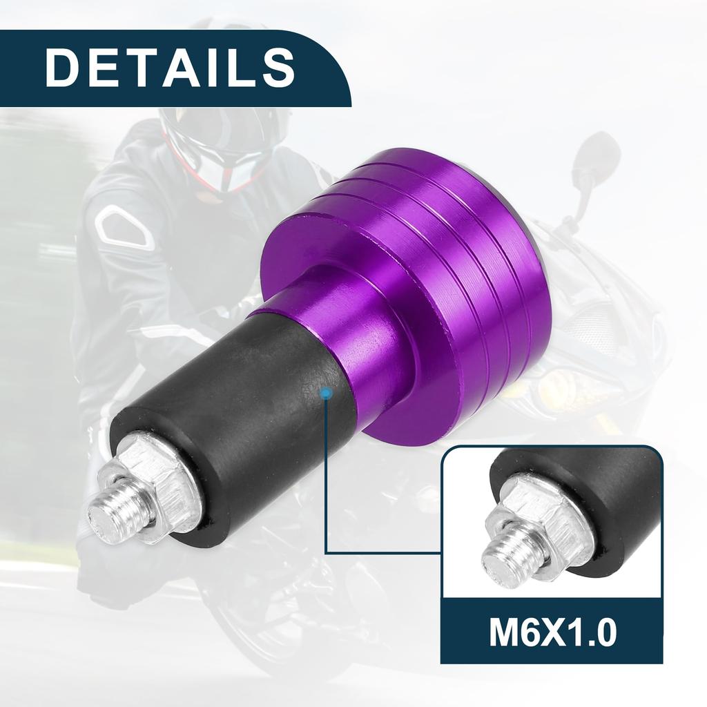 TUCKBOLD Motorcycle Handlebar End Plugs Aluminum Alloy 7/8" 22mm 30mm OD Fashionable | Front