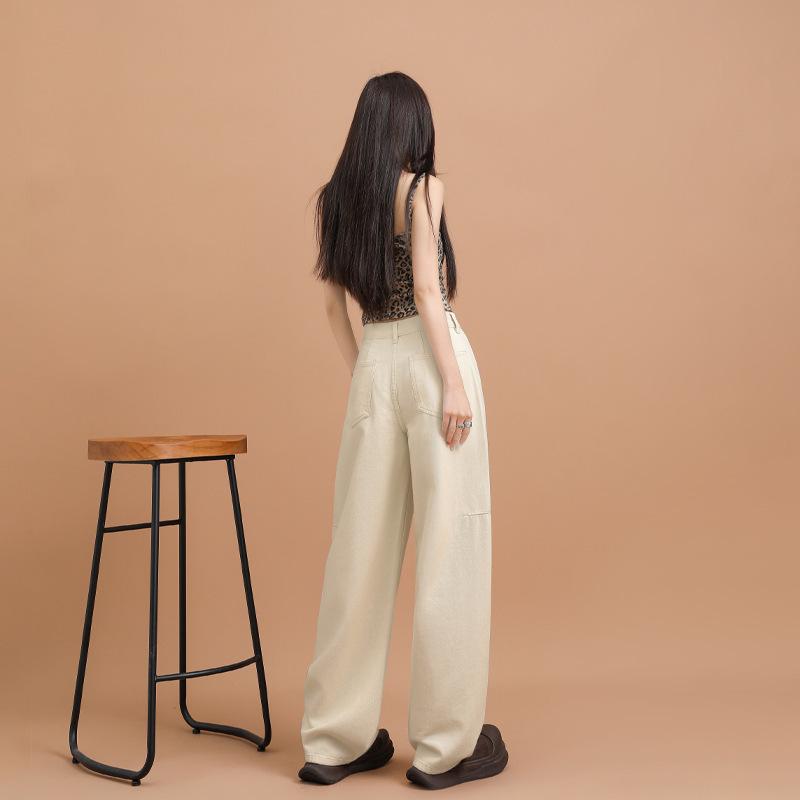 Women's Spring Wide Leg Jeans Women's Spring High Waist Skinny Wide Leg Pants Women's Spring Straight Leg Pants Women's Spring