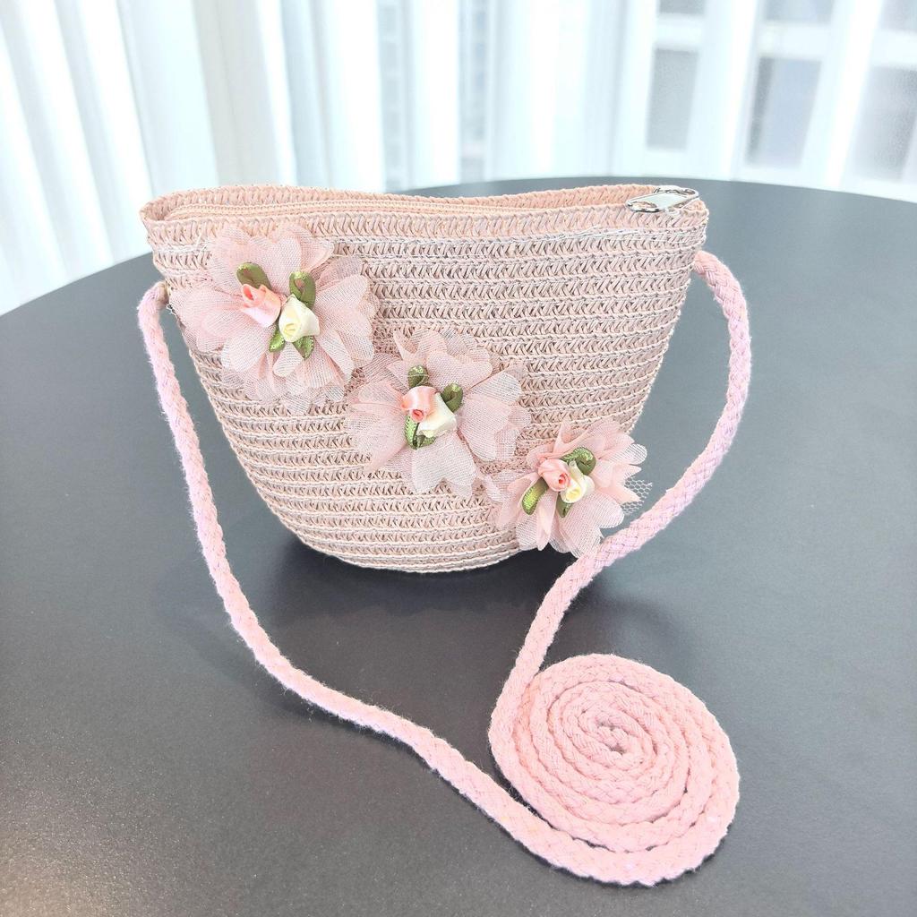 Hübscher Hirtinnen-Strohhut für Mädchen - Sommer-Sonnenschutz für Kinder