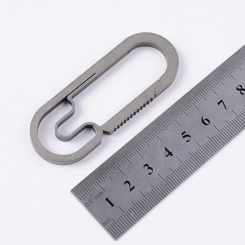 Titanium Alloy Keychain EDC Carabiner Metal Fast Buckle Key Holder Lightweight Keychain Equipment Maximum Weight 25KG