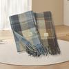 Plaid Scarf Women's Autumn and Winter Shawl Dual-purpose Scarf Thickened Warm Bag Fashionable and Versatile