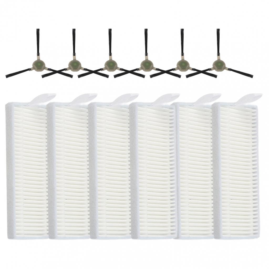6-Pack Filters Filters Side Brush Robot Vacuum Cleaner