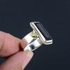 8X18 mm Natural Black Onyx Gemstone 925 Sterling Silver Handmade Baguette Shape Ring For Women & Girls
