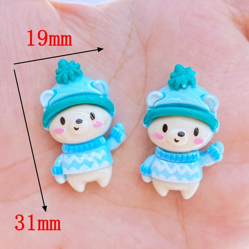 10Pcs New Mini Cute Cartoon Christmas Series Flat Back Resin Cabochons Scrapbooking DIY Jewelry Craft Decoration Accessorie