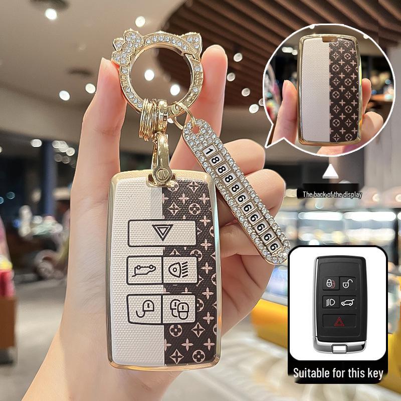 Kompatybilny z pokrowcami na klucze i brelokami do Land Rover, Range Rover Evoque, Discovery 4 Sport, Jaguar XEL, XFL i XJL.
