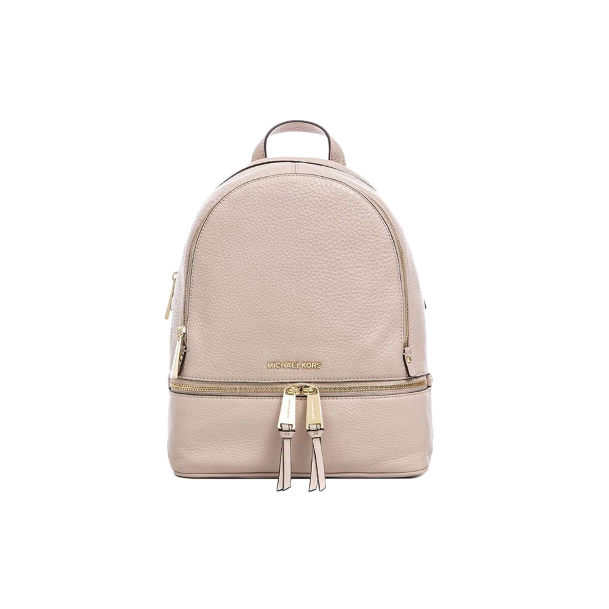 Michael Kors Rhea Zip Solid Color Minimalist Commuter Leather Backpack Medium Women backpack Pink 30S5GEZB1L-187 Basic Set (Bag+Dust Bag)