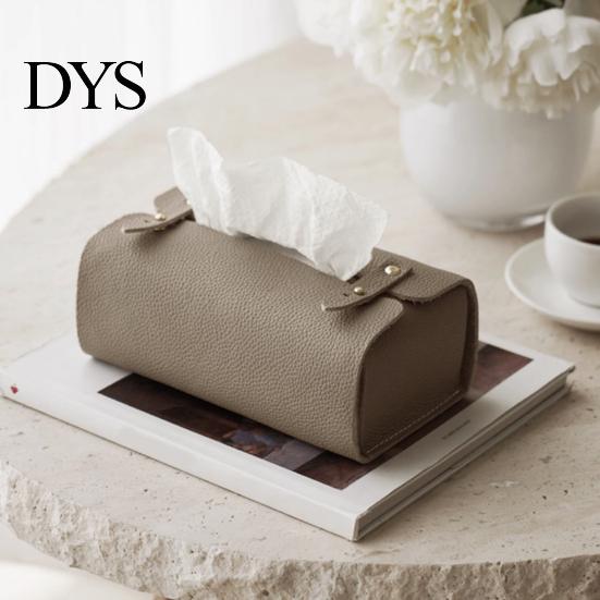 Foldable Storage Solution Faux Leather Tissue Box, Minimalist Napkin Holder for Living Paper Towel Organizer Room Desk, Decorative Dispenser