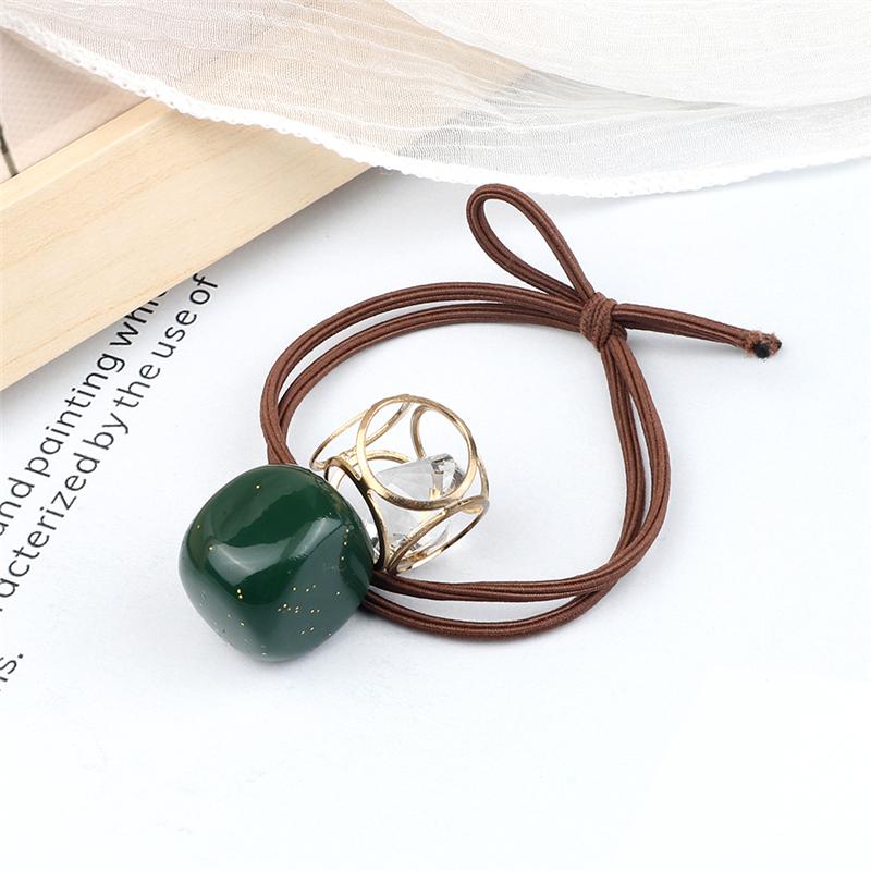 Korean Crystal Beads Headband Women Girls Hair Bands Fashion Elastic Scrunchies Hair Accessories Headwear Ponytail Holder Gifts