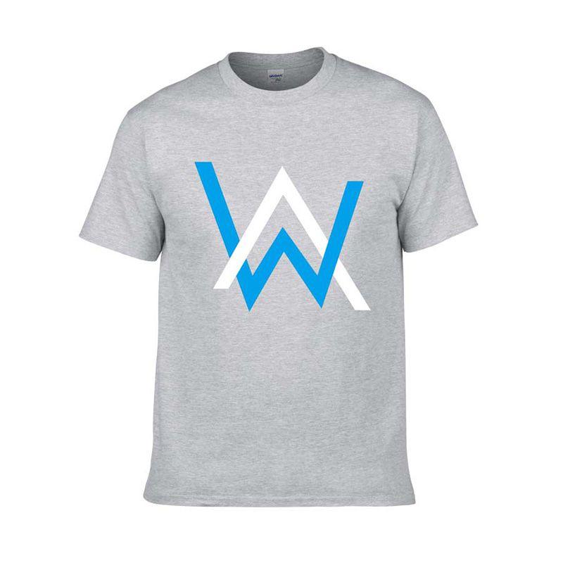 Luxurious Alan Walker Faded Cotton T-shirt With Classic O-neck For Men In Every Season
