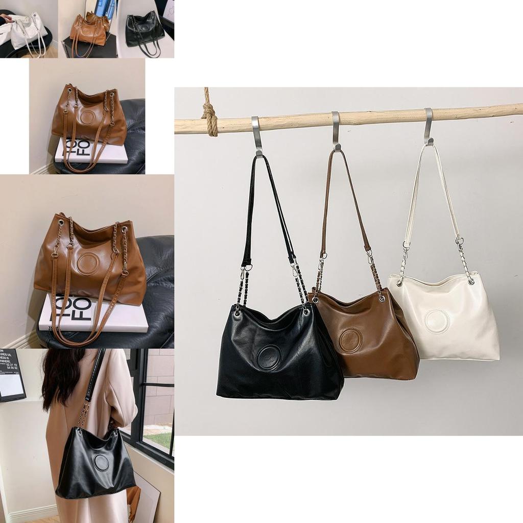 Stylish Large Capacity Pu Leather Shoulder Bag For Women Trendy Totebag