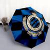 1 PC Automatic Folding Umbrella - Club Brugge KV Custom Name Pattern, Portable & Foldable Design with 8 Ribs, Christmas Birthday Gifts