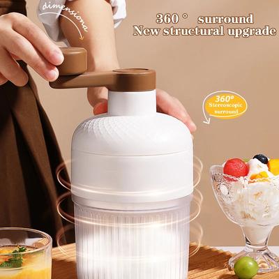 Máquina Manual de Raspadinha Grau Alimentício Triturador de Gelo Portátil com Manivela Caixa de Fazer Gelo Ferramentas de Cozinha para Negócios e Uso Doméstico