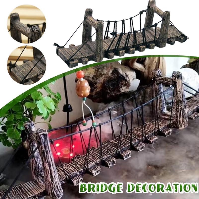 1PC Fish Tank Landscaping Ornaments Resin Retro Arch Bridge Water Tank Micro Landscape Bridge Ornaments