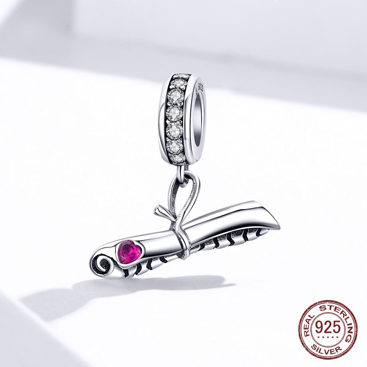 

925 стерлингового серебра любовное письмо Шарм Браслеты для женщин Браслеты с амулетами Юбилейные украшения Подарки