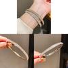 Geometric Metal Bangle Bracelet With Rhinestone Embellishments For Womens Fashion Accessory