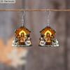 2D Flat Art Nativity Scene Epiphany Jesus Nativity Pattern Christian Spirit Religious Painting Acrylic Earring Jewelry for Women Female