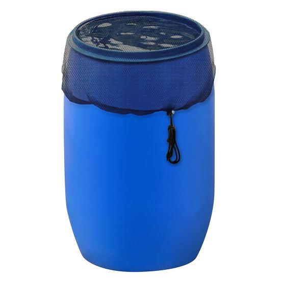 45659 Pcs Outdoor Barrel Mesh Cover Drawstring Closure Water Collection Bucket Protective Guard Preventing Leaves Debris And Small