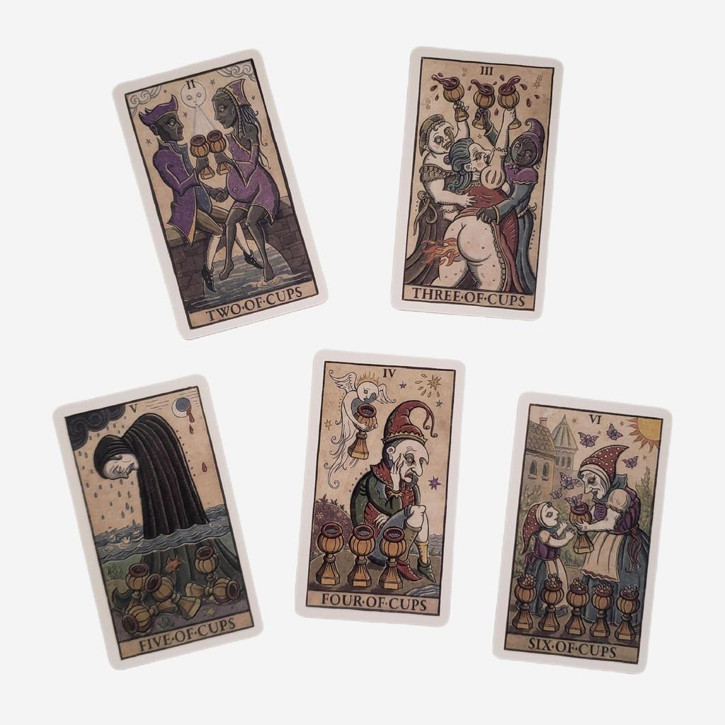 Trionfi Della Luna ILUSTROVANÁ Tarotová karta s průvodcem Balíček karet Stolní hra pro dospělé