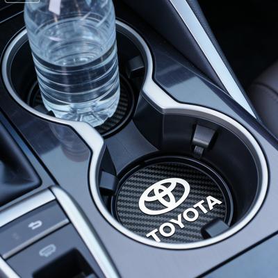 2Pcs Leather Coaster Anti-noise Water Cup Pad Cushion For GRsport Crown Hilux Aygo Yaris Corolla Rav4 CHR Ornament