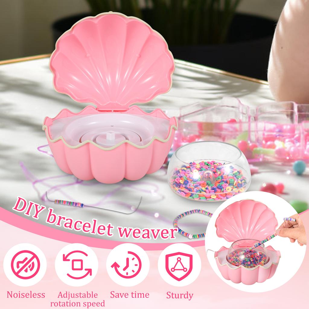 Plastic Electric Bead Spinner Efficient Adjustable Speed Bracelet Bead Spinner for DIY Beginner Bracelets Necklaces Making Gift