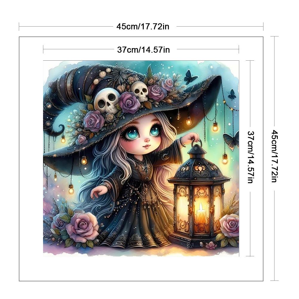 Witch Printed Cross Stitch Kit DIY 11CT Embroidery Craft Set Home Decoration