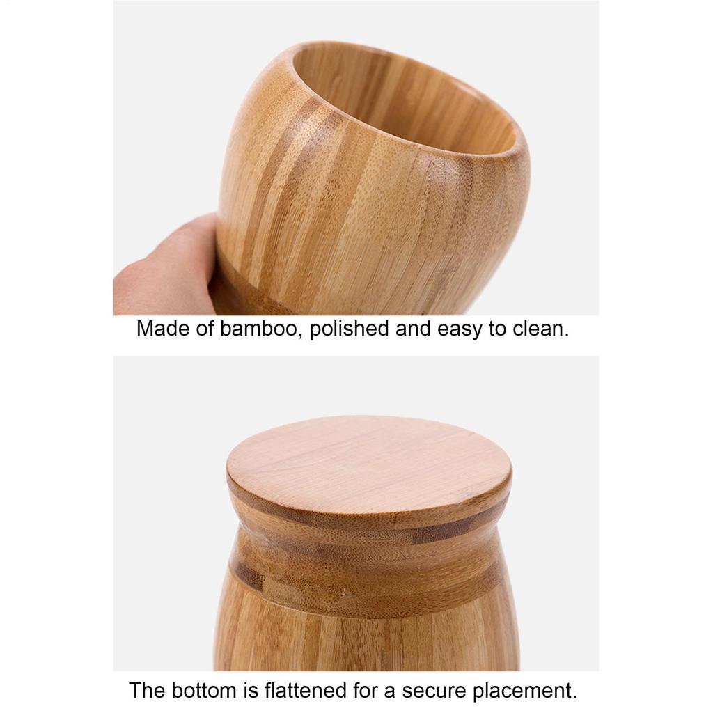 Kitchen Pepper Masher Wooden Seasoning Crusher Mortar and Pestle Set for Garlic Sesame Dried Fruits Walnuts Pills Recipe