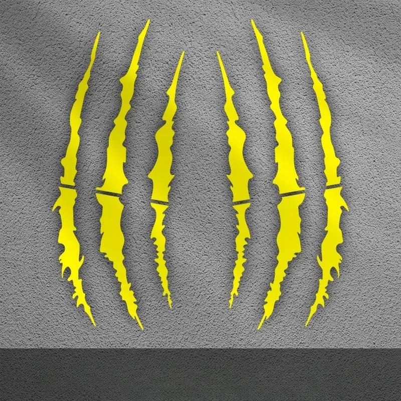 2 ADET Motosiklet Canavar Pençesi Çizik Etiketleri Kendin Yap Motokros Kaskı Vinil Çıkartmaları Aprilia KTM Kawasaki YAMAHA SUZUKI HONDA için