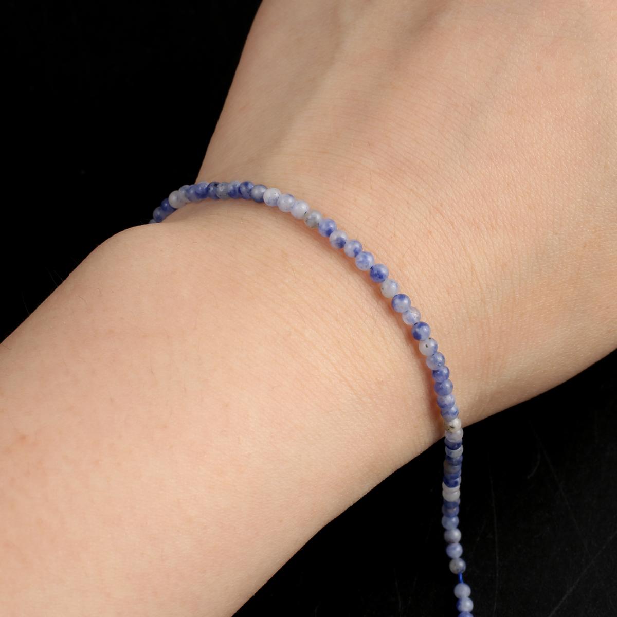 

Изолирующие бусины 2 мм из натурального камня содалита, круглые бусины для изготовления ювелирных изделий, ожерелье, браслет, серьги, аксессуары 2mm